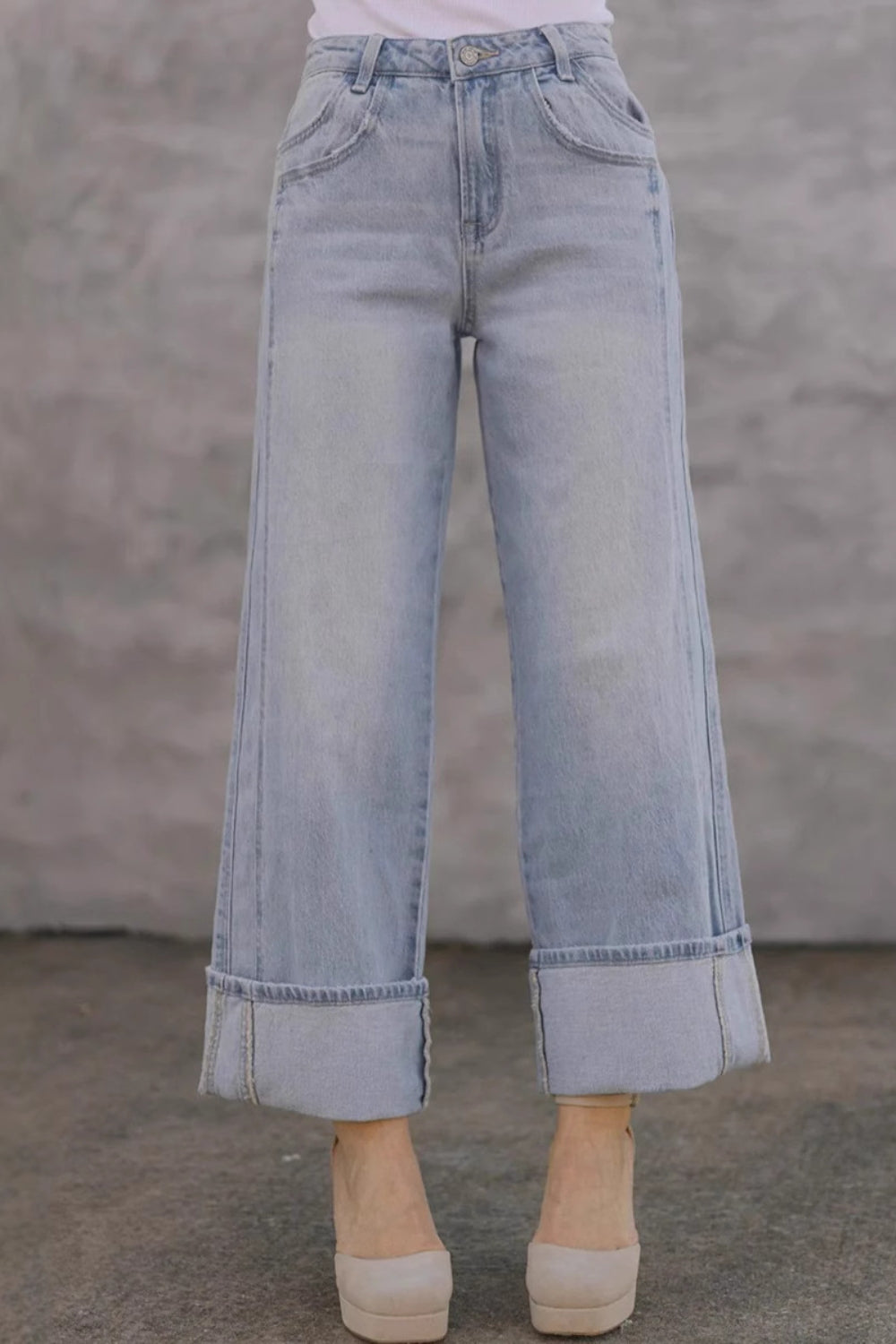 Straight Leg Jeans with Pockets - Charming Charlie