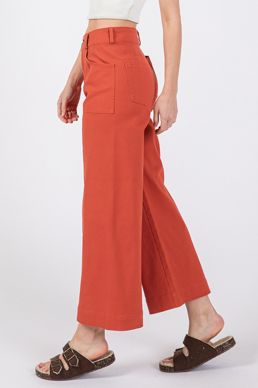 SAGE + FIG Wide Leg Cropped Pants - Charming Charlie