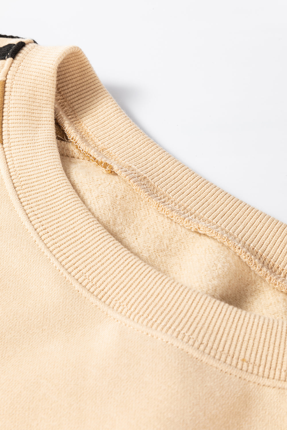 Contrast Round Neck Long Sleeve Sweatshirt - Charming Charlie