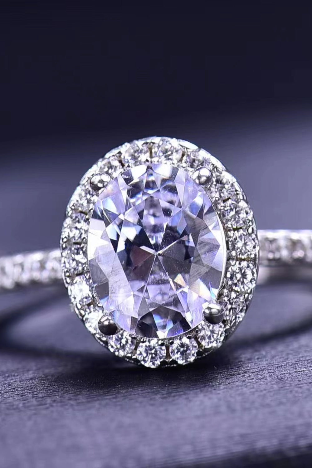 2 Carat Moissanite Platinum-Plated Ring - Charming Charlie