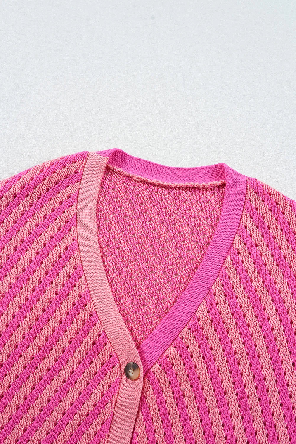 Striped V-Neck Button Up Cardigan - Charming Charlie