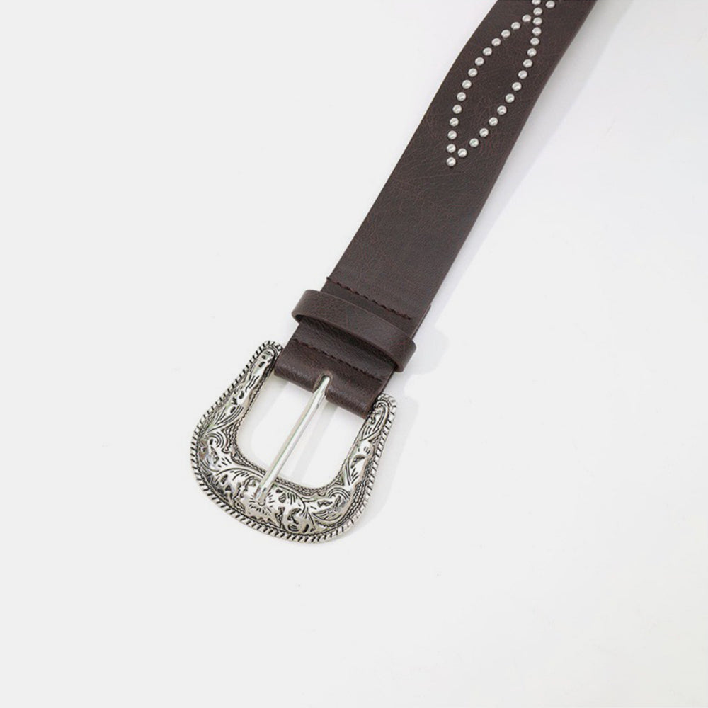 PU Leather Rhinestone Belt - Charming Charlie
