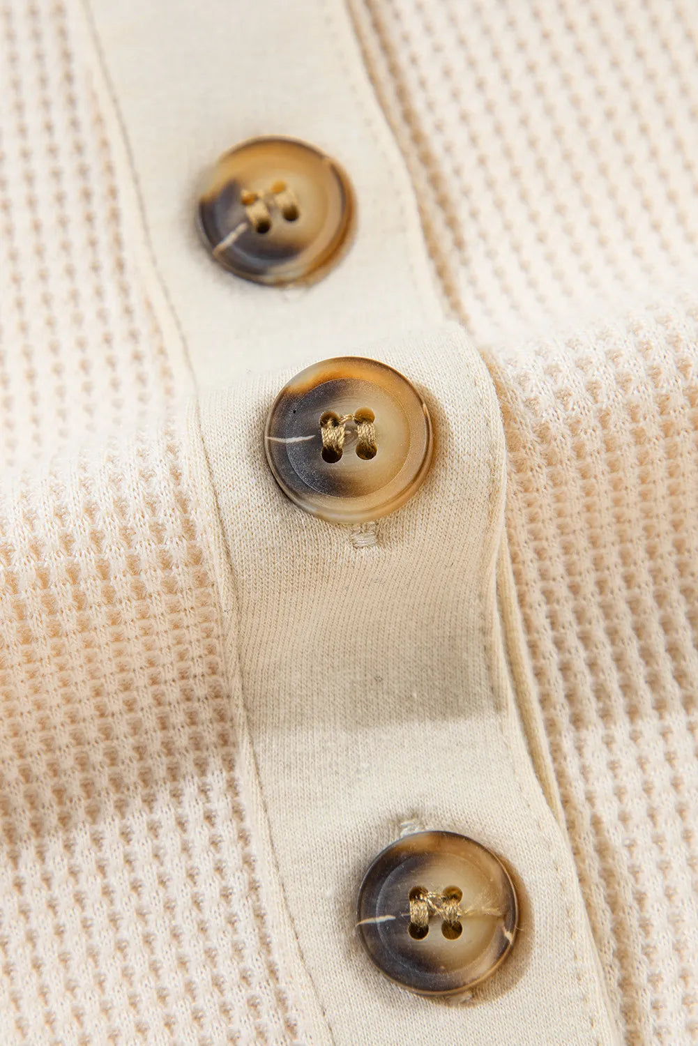 Half Button Long Sleeve Top - Charming Charlie