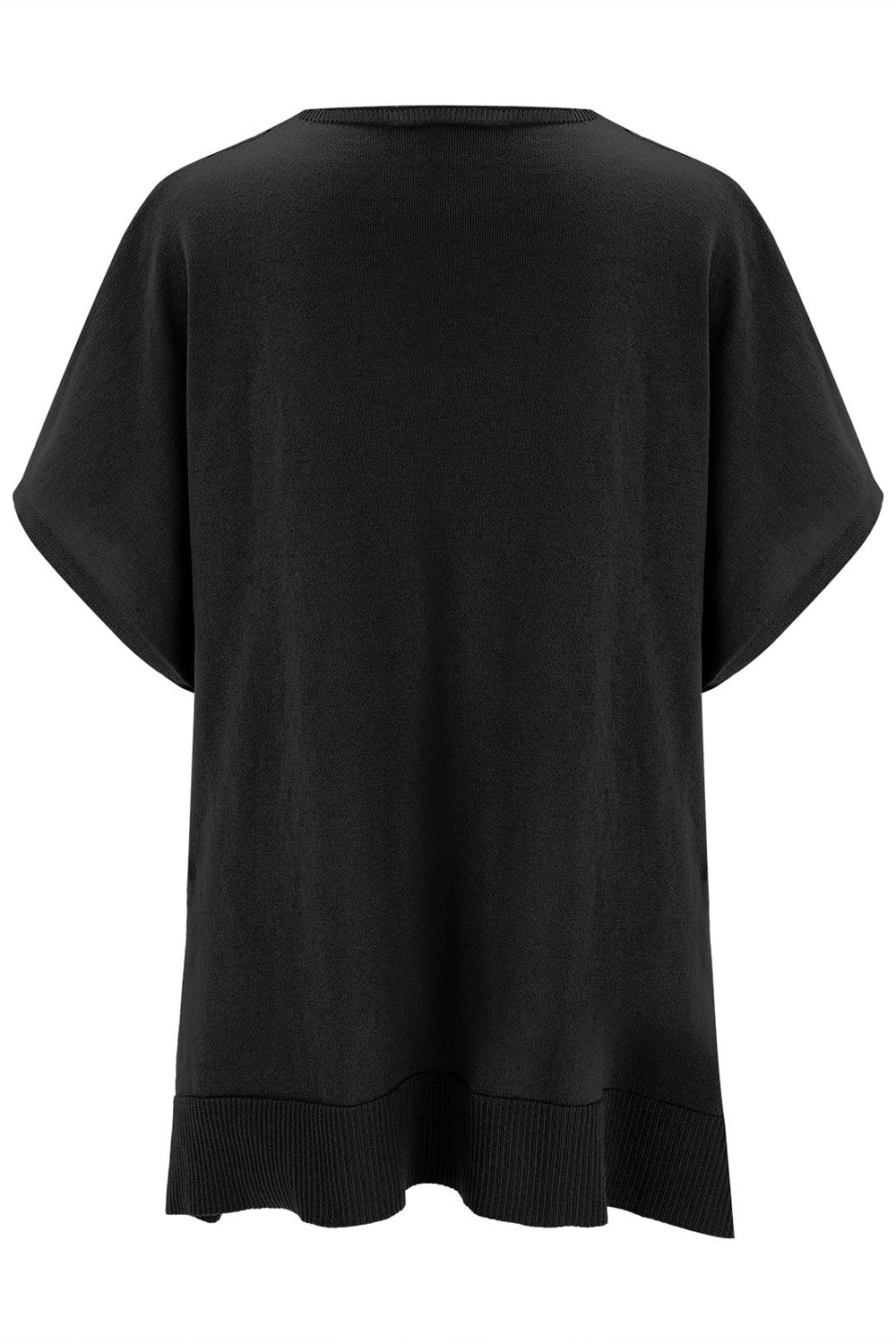 Slit V-Neck Half Sleeve Knit Top - Charming Charlie