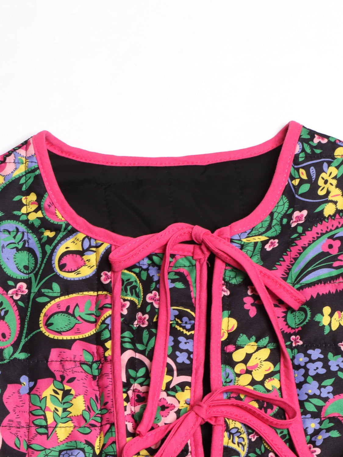 Tied Printeded Long Sleeve Jacket - Charming Charlie