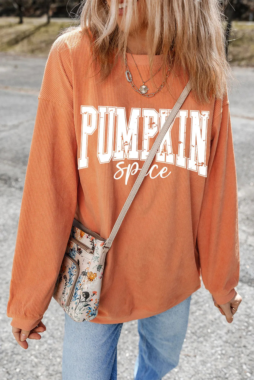 Letter Graphic Long Sleeve Sweatshirt - Charming Charlie