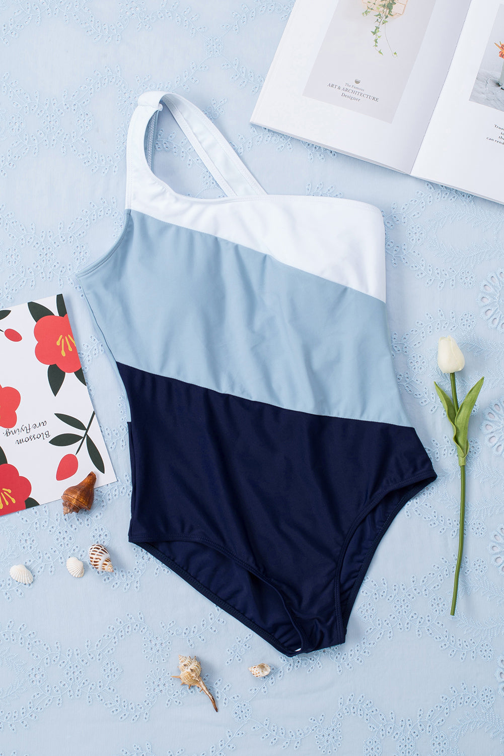 Full Size Cutout Color Block Sleeveless One-Piece Swimwear - Charming Charlie