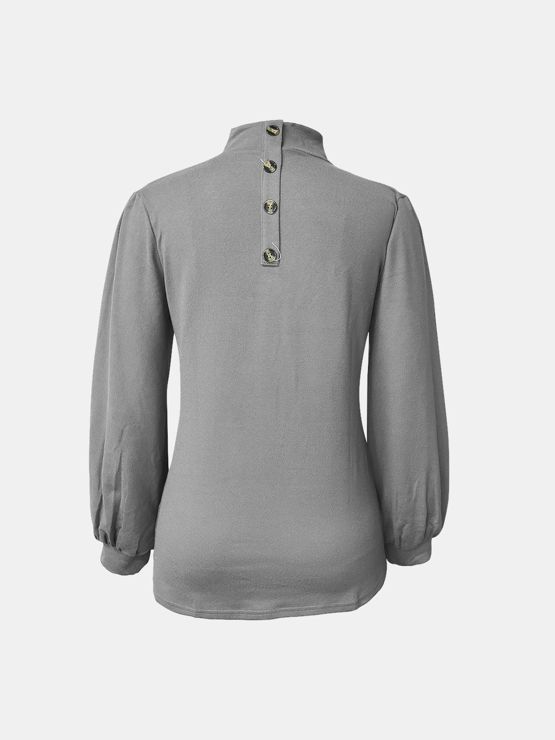 Full Size Mock Neck Long Sleeve T-Shirt - Charming Charlie
