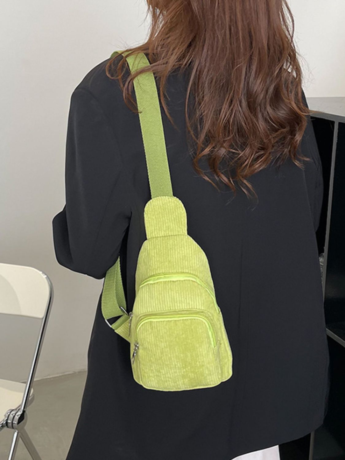 Corduroy Solid Color Crossbody Bag - Charming Charlie