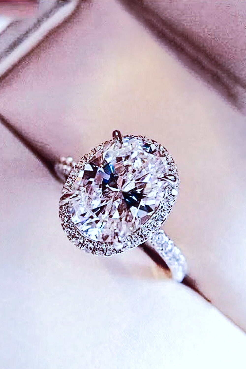 2 Carat Moissanite Platinum-Plated Ring - Charming Charlie