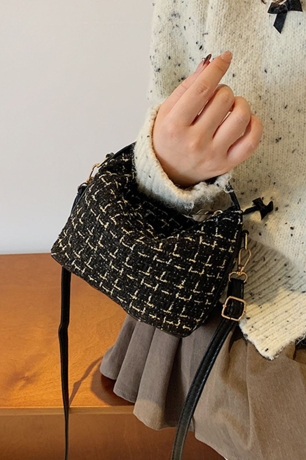 Woven Removable Strap Shoulder Bag - Charming Charlie