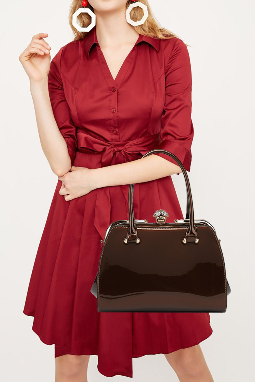 Frame Satchel Patent Leather - Charming Charlie