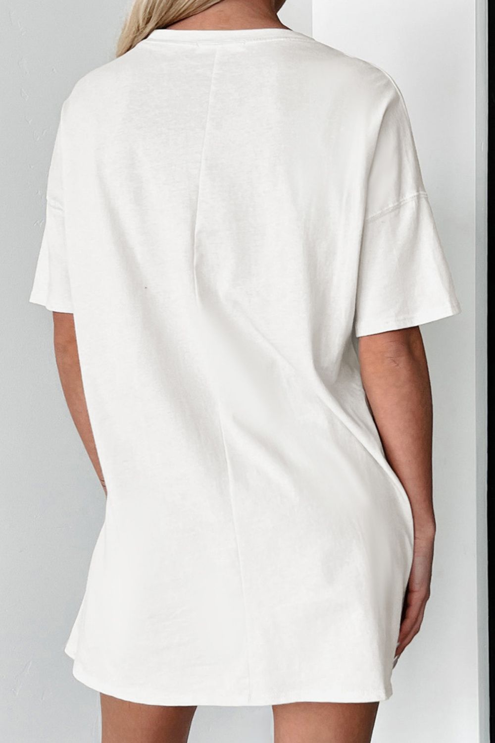 Boots Round Neck Half Sleeve Oversize T-Shirt - Charming Charlie