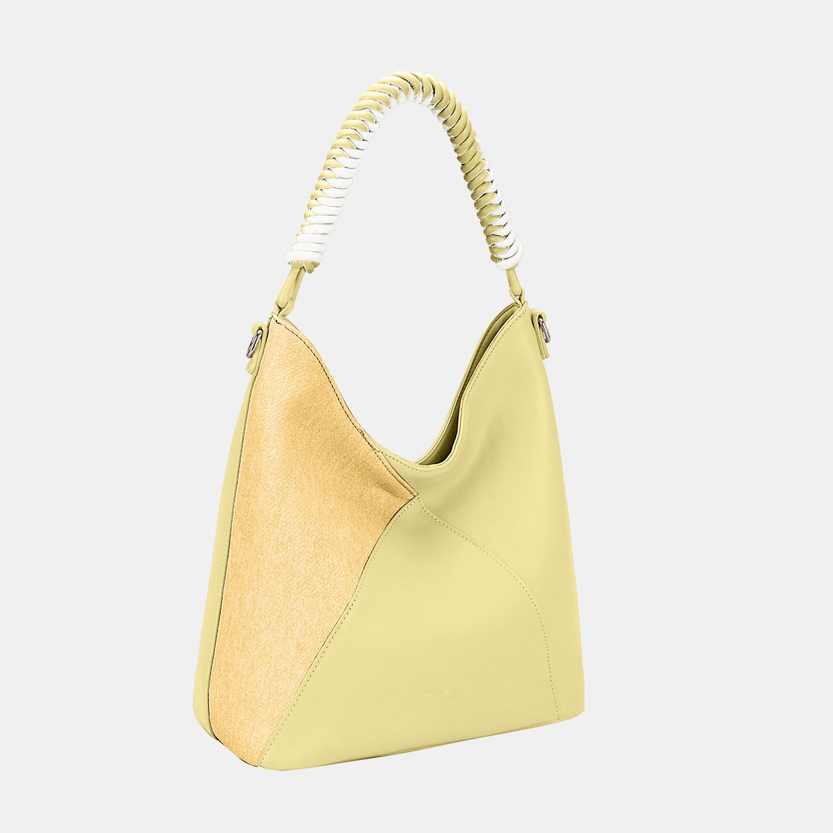 David Jones Woven Handle PU Leather Handbag - Charming Charlie