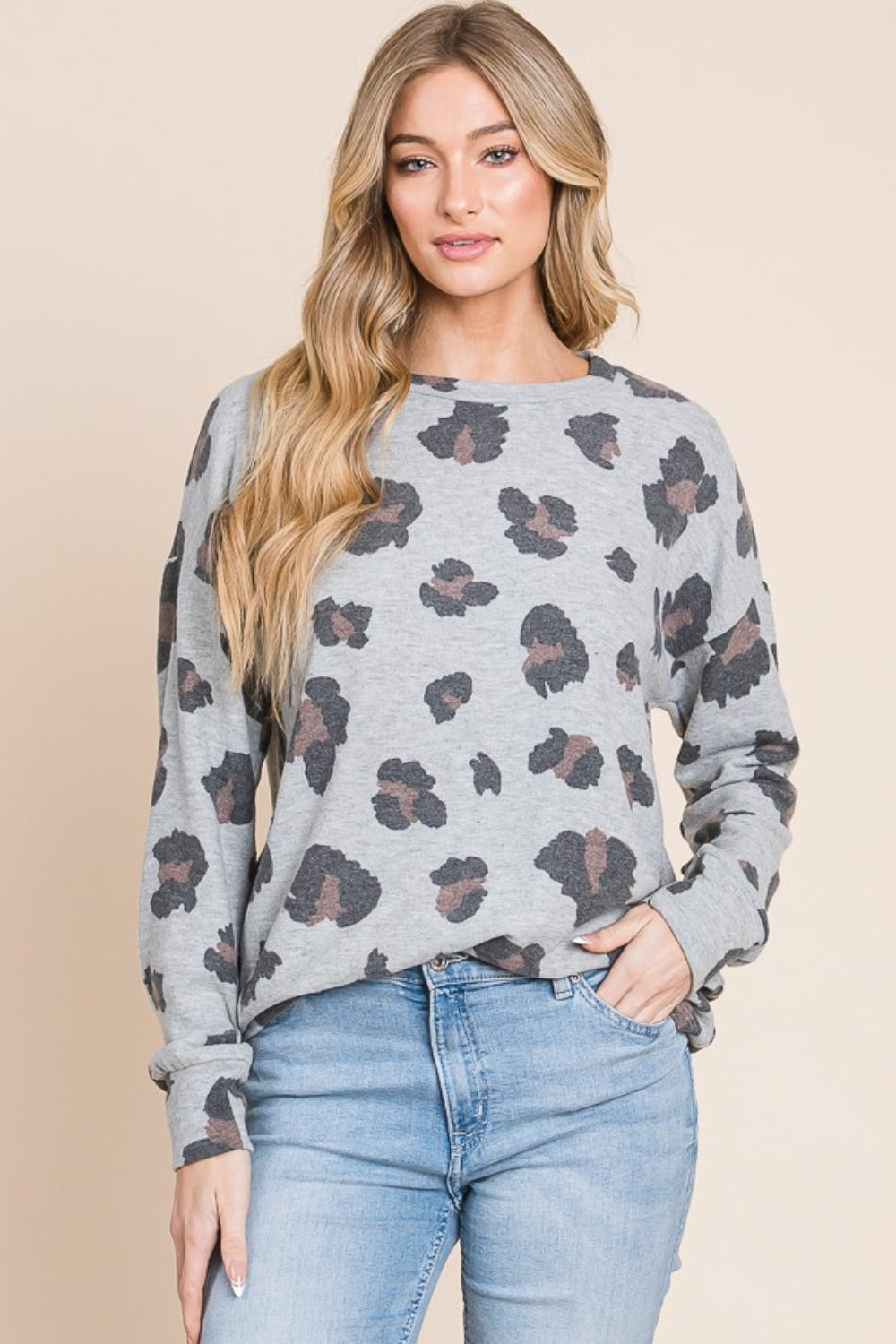 BOMBOM Leopard Drop Shoulder T-Shirt - Charming Charlie