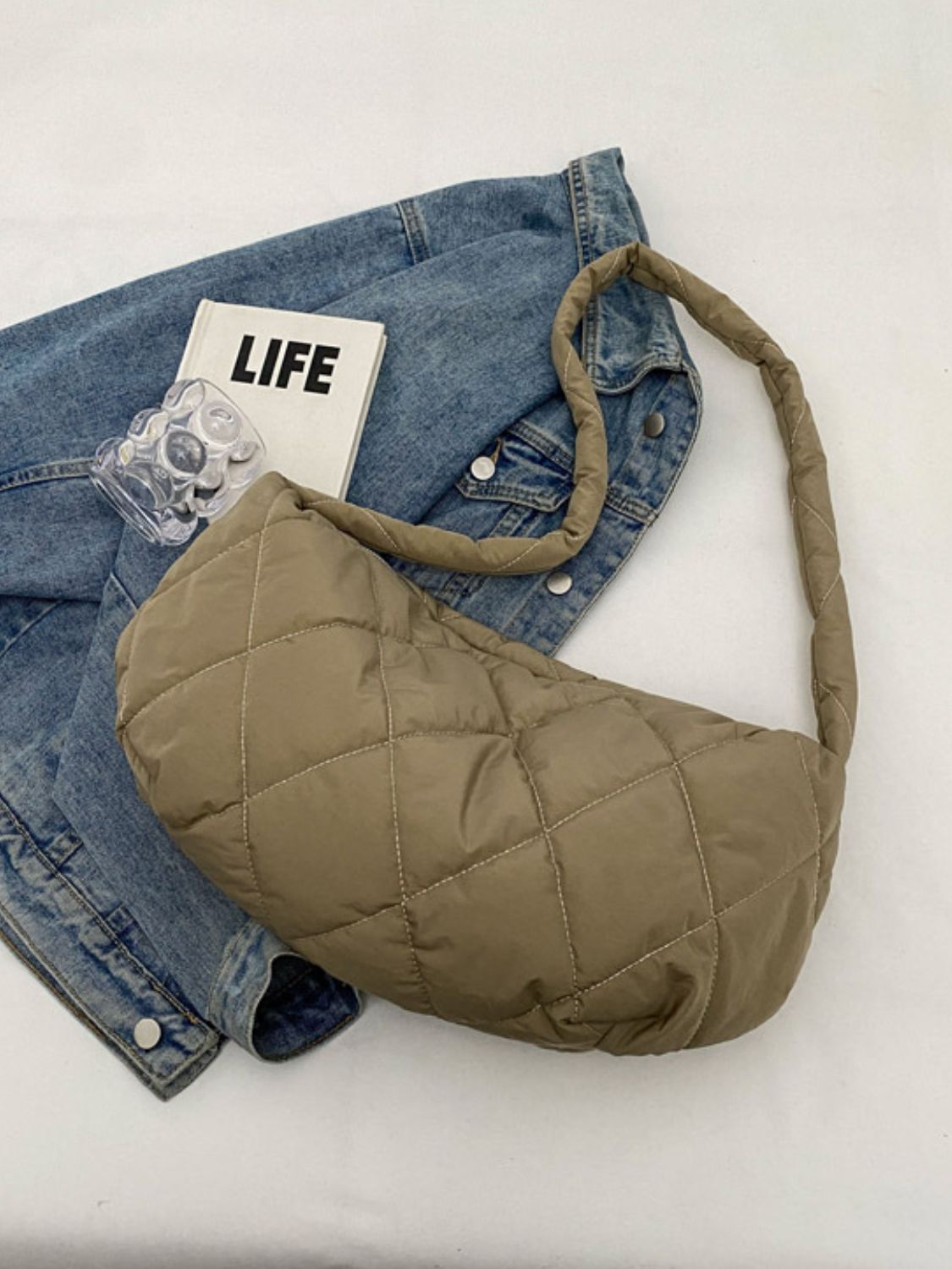 Quilted Polyester Crossbody Bag - Charming Charlie
