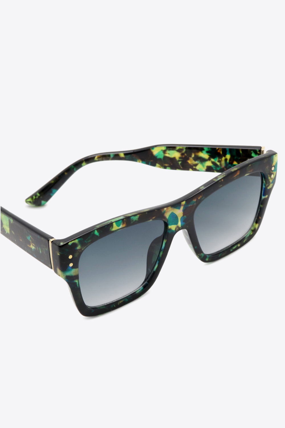 UV400 Patterned Polycarbonate Square Sunglasses - Charming Charlie