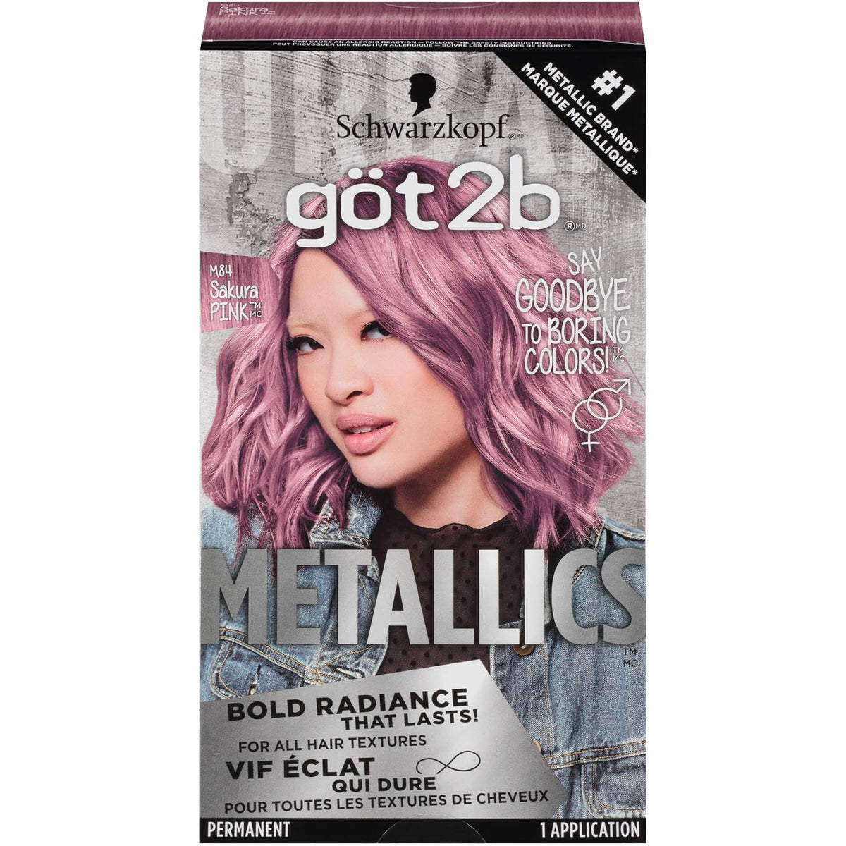Got2b Metallics Permanent Hair Color, M84 Sakura Pink - Charming Charlie