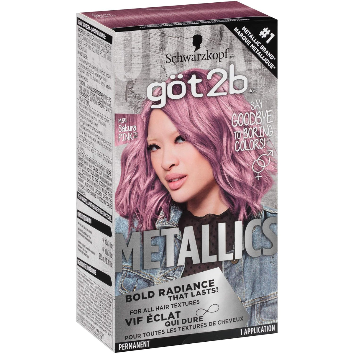 Got2b Metallics Permanent Hair Color, M84 Sakura Pink - Charming Charlie