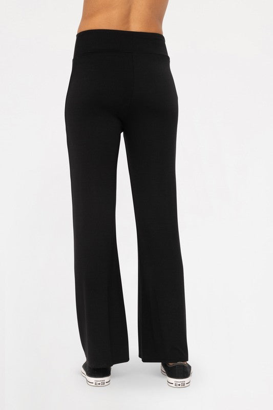 Mono B Cross Pleat Flare Pants - Charming Charlie