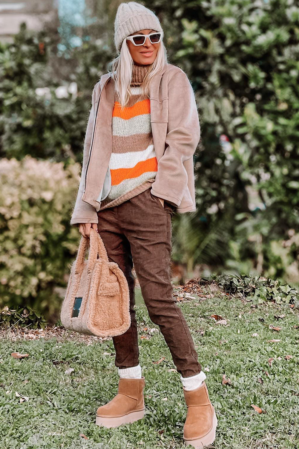 Color Block Drop Shoulder Turtleneck Sweater - Charming Charlie