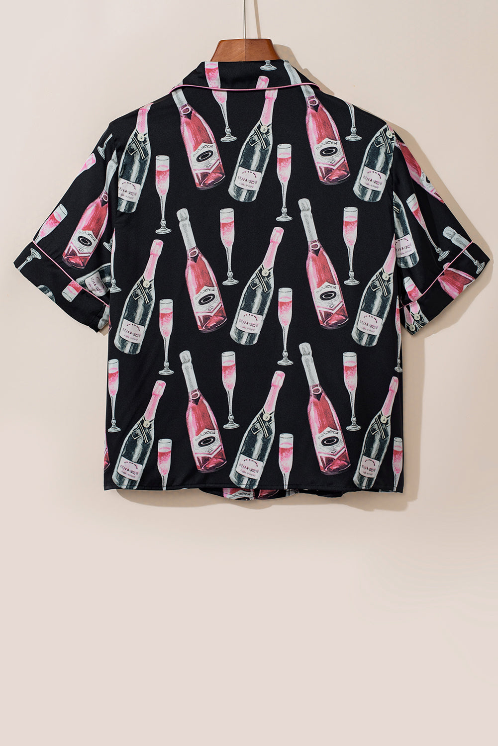 Champagne Print Short Sleeve Top and Shorts Set - Charming Charlie