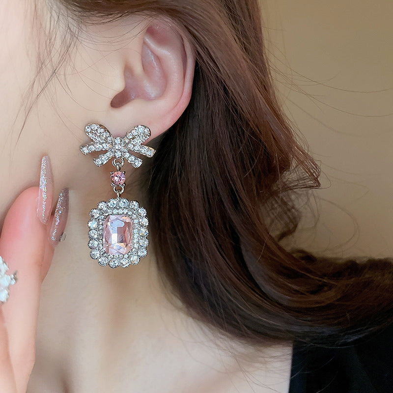 Alloy Crystal Geometric Dangle Earrings - Charming Charlie