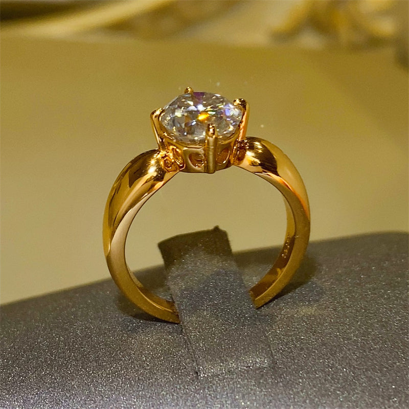 2 Carat Moissanite 925 Sterling Silver Ring - Charming Charlie