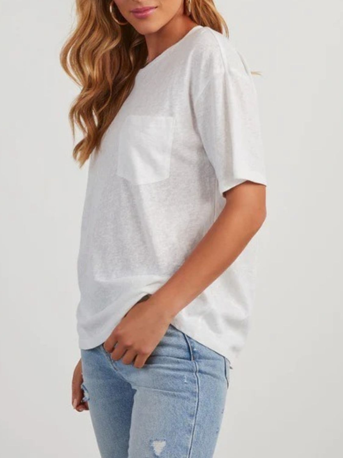 Round Neck Half Sleeve T-Shirt - Charming Charlie