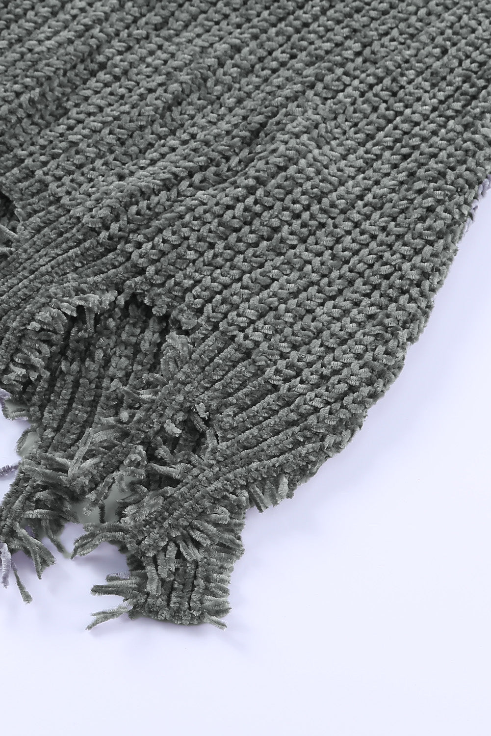 Distressed Round Neck Drop Shoulder Sweater - Charming Charlie
