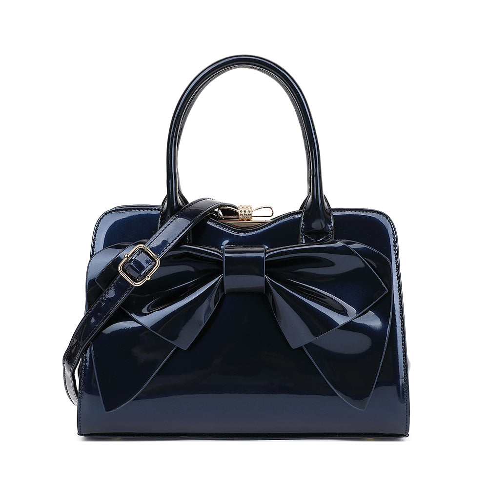 Bow Frame Satchel with Det Shld Strap - Charming Charlie