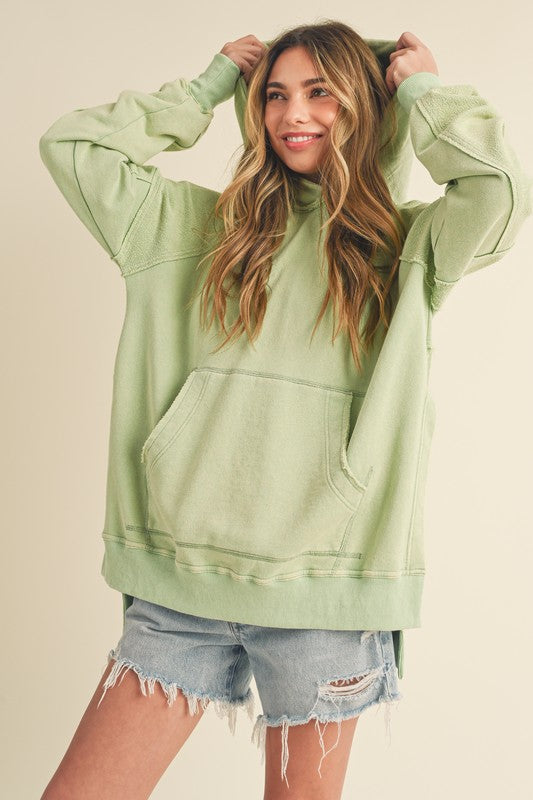 Aemi + Co Side Slit V-Neck Short Sleeve Blouse main image 1