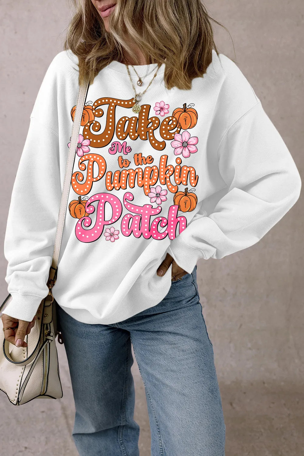 Letter Graphic Long Sleeve Sweatshirt - Charming Charlie