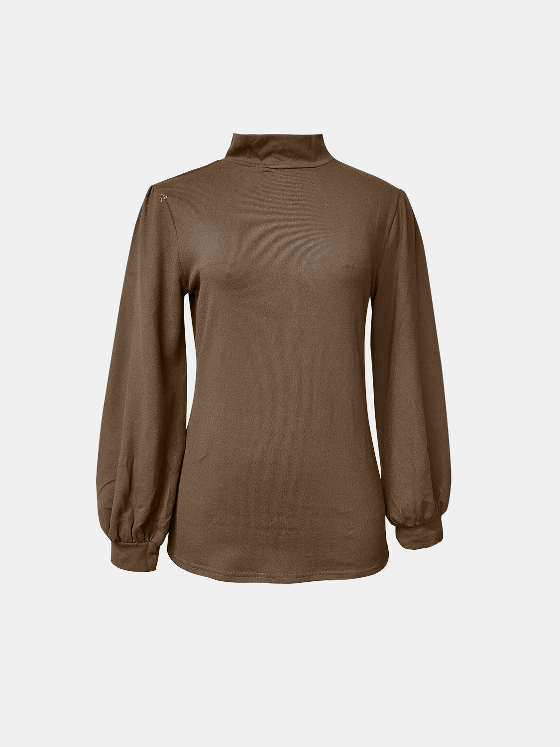 Full Size Mock Neck Long Sleeve T-Shirt - Charming Charlie