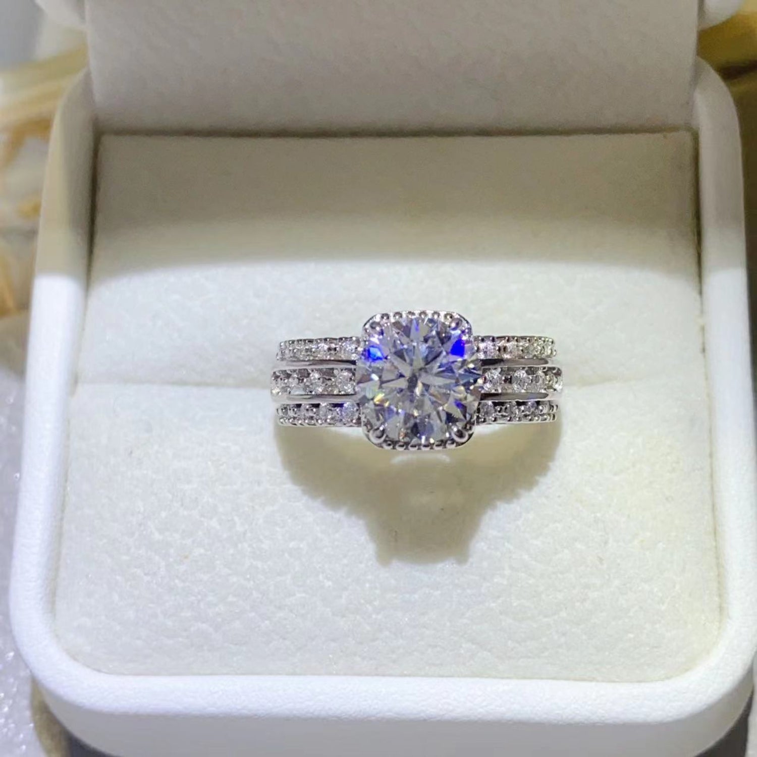 2 Carat Moissanite 925 Sterling Silver Ring - Charming Charlie