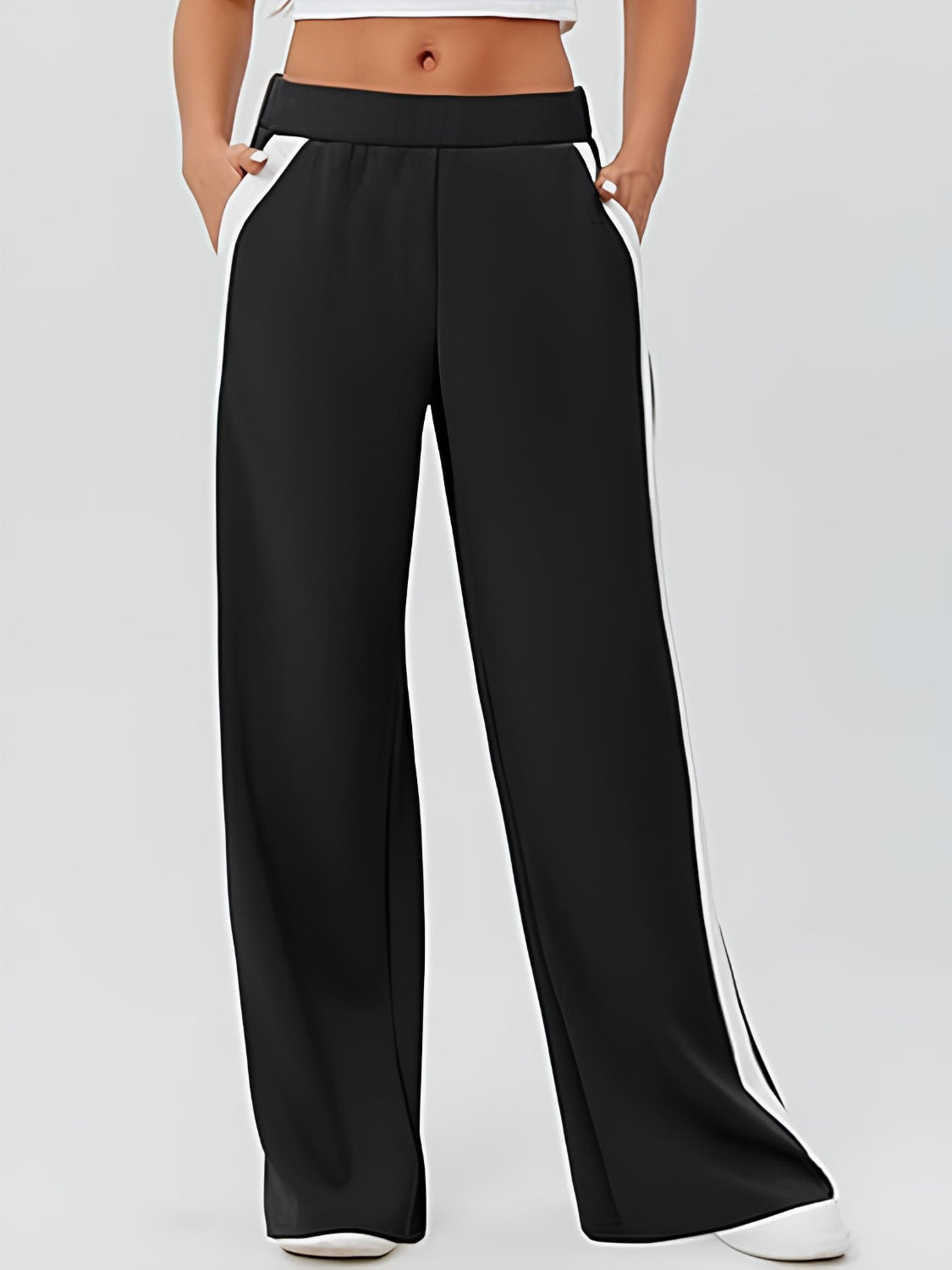 Side Striped Wide Leg Pants - Charming Charlie