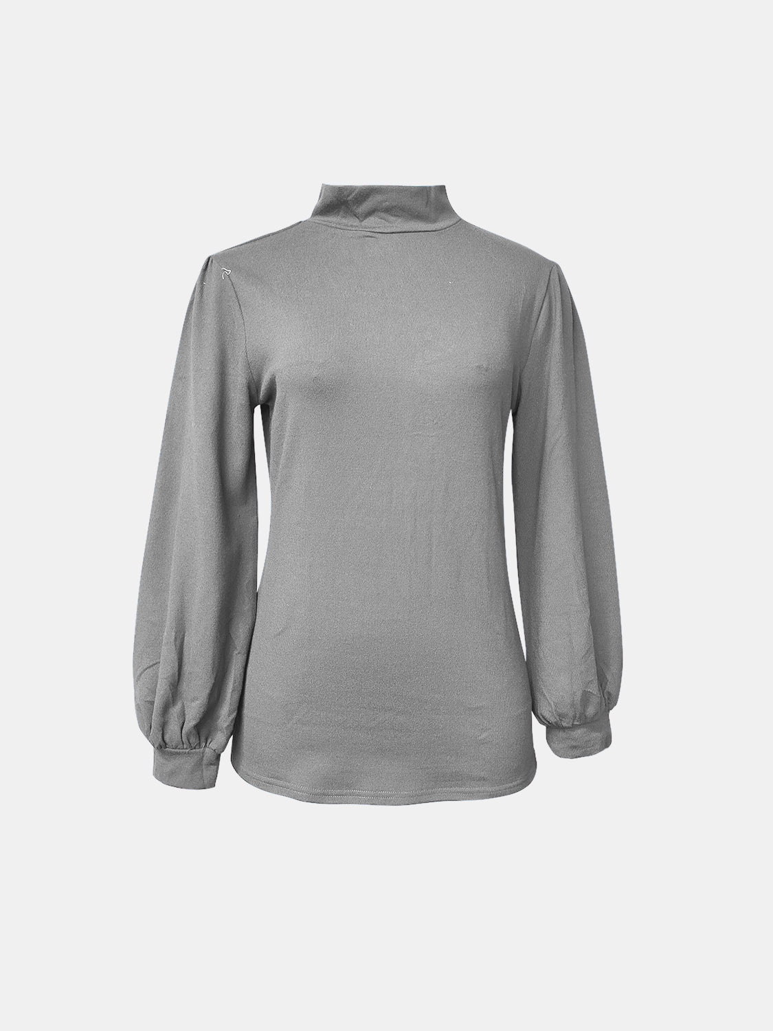 Full Size Mock Neck Long Sleeve T-Shirt - Charming Charlie
