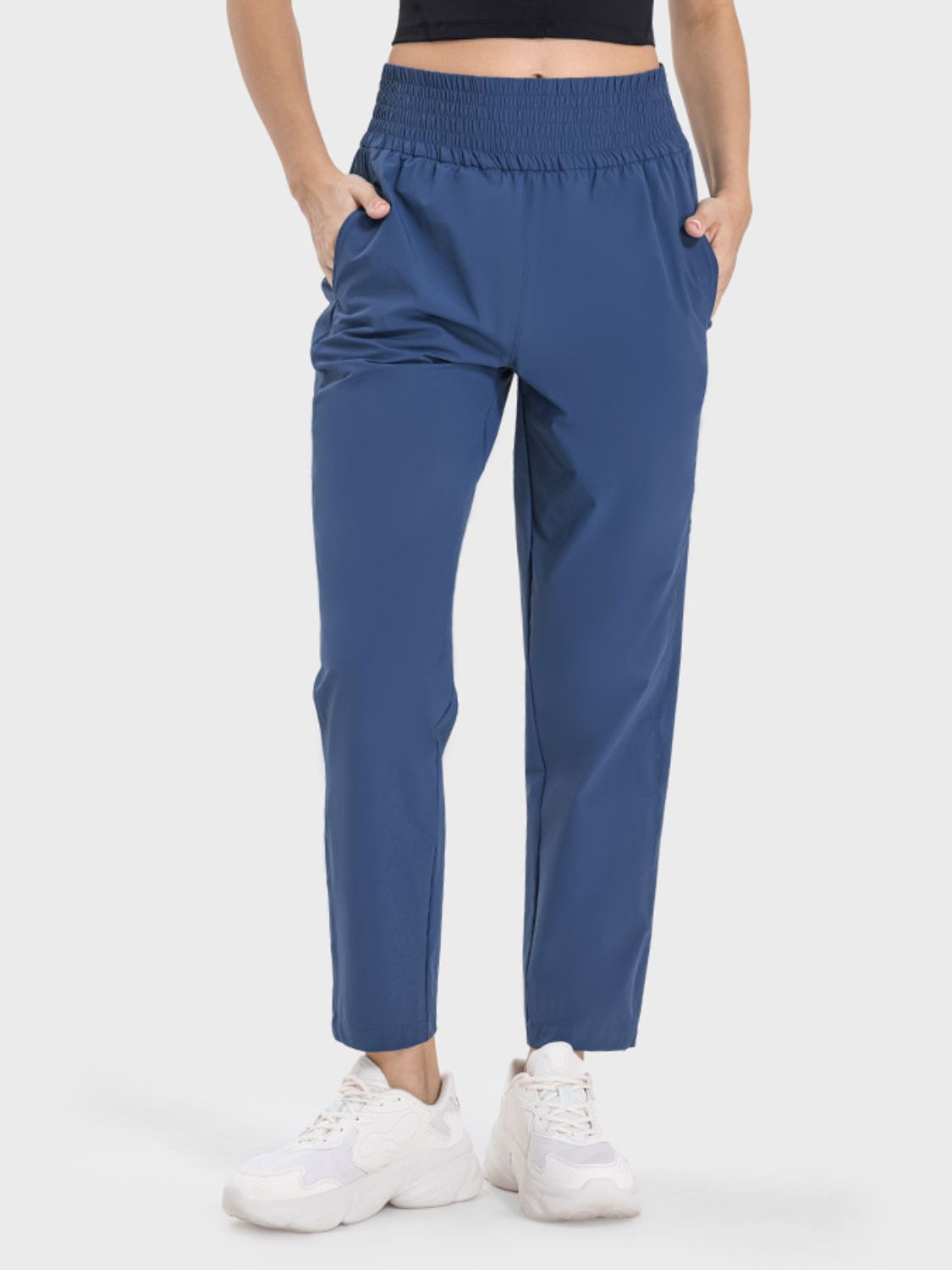 Pocketed High Waist Active Pants - Charming Charlie