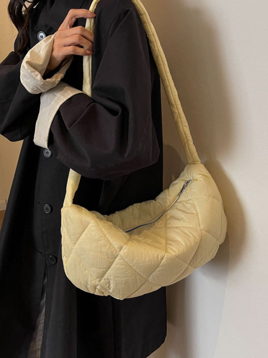 Quilted Polyester Crossbody Bag - Charming Charlie