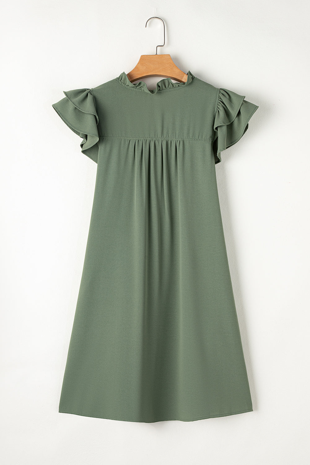 Ruffled V-Neck Cap Sleeve Mini Dress - Charming Charlie