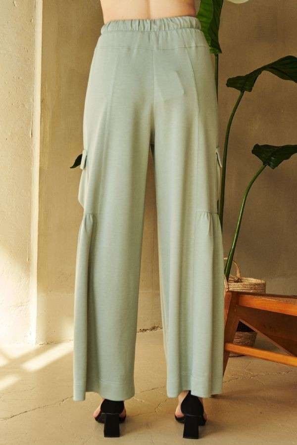Davi & Dani Drawstring Ruched Detail Wide Leg Pants - Charming Charlie