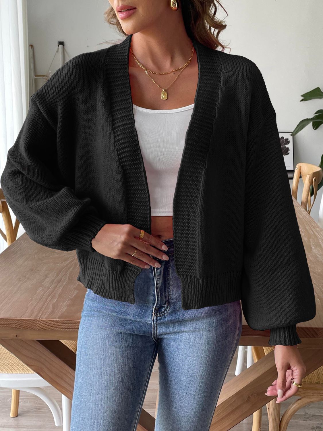 Open Front Long Sleeve Cardigan - Charming Charlie