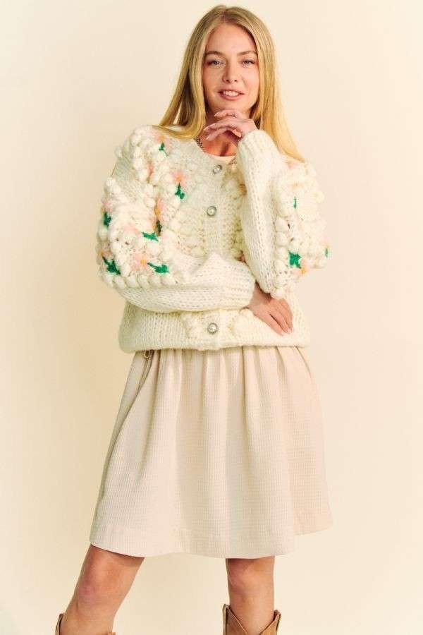 Davi & Dani Floral Pattern Button Down Cardigan - Charming Charlie