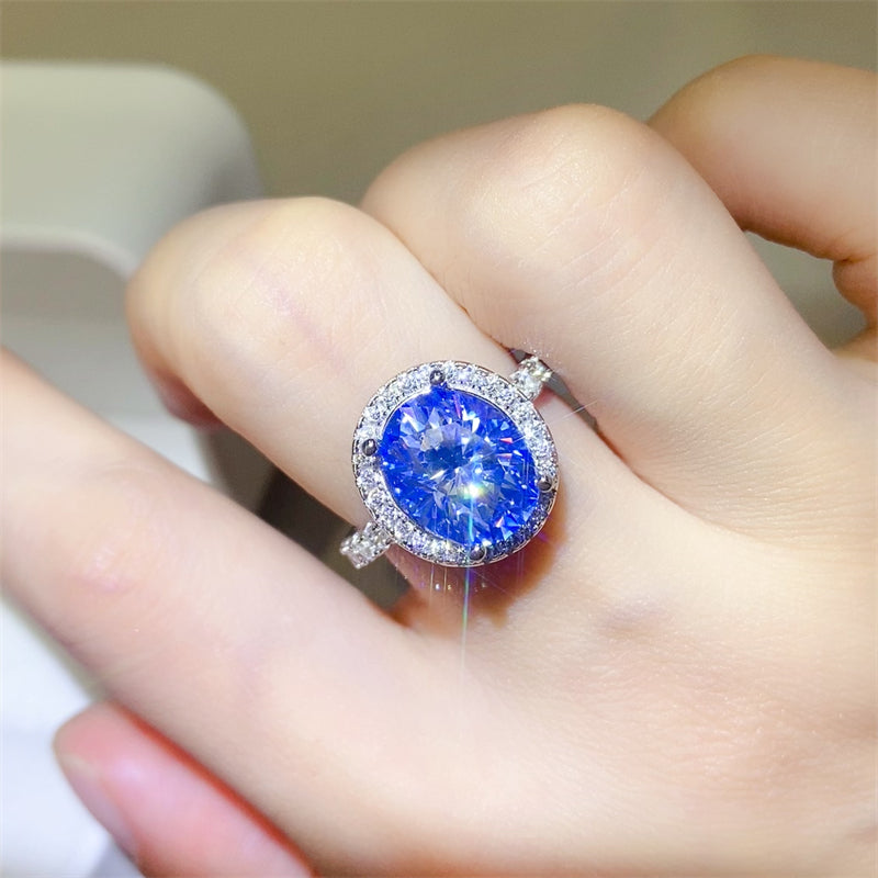 5 Carat Moissanite 925 Sterling Silver Ring - Charming Charlie