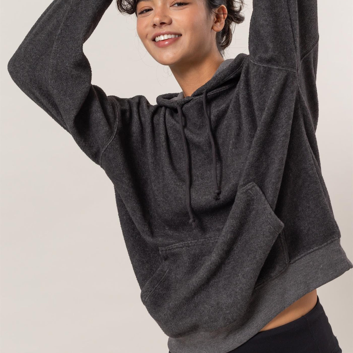HYFVE Drop Shoulder Cropped Hoodie main image 1
