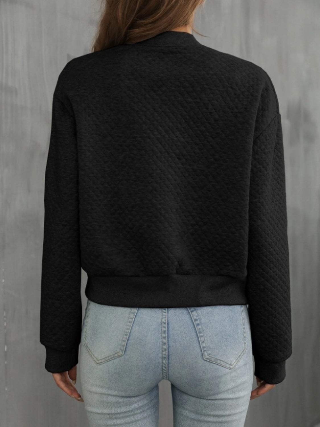 Zip Up Long Sleeve Jacket - Charming Charlie