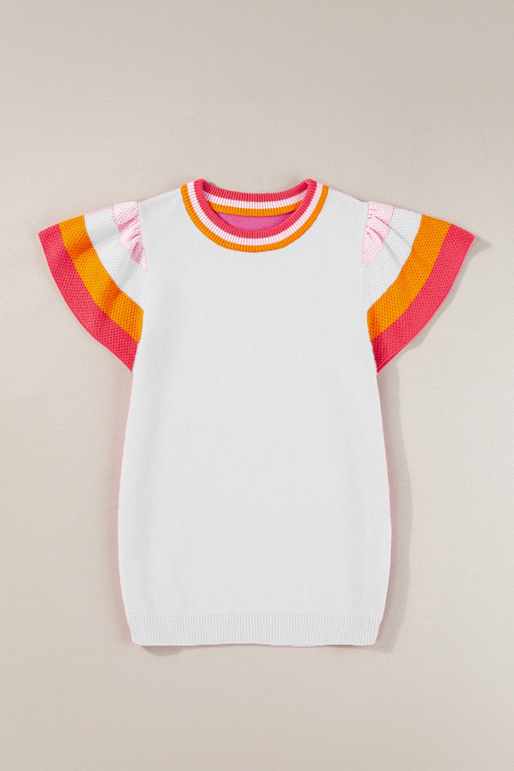 Color Block Round Neck Knit Top - Charming Charlie