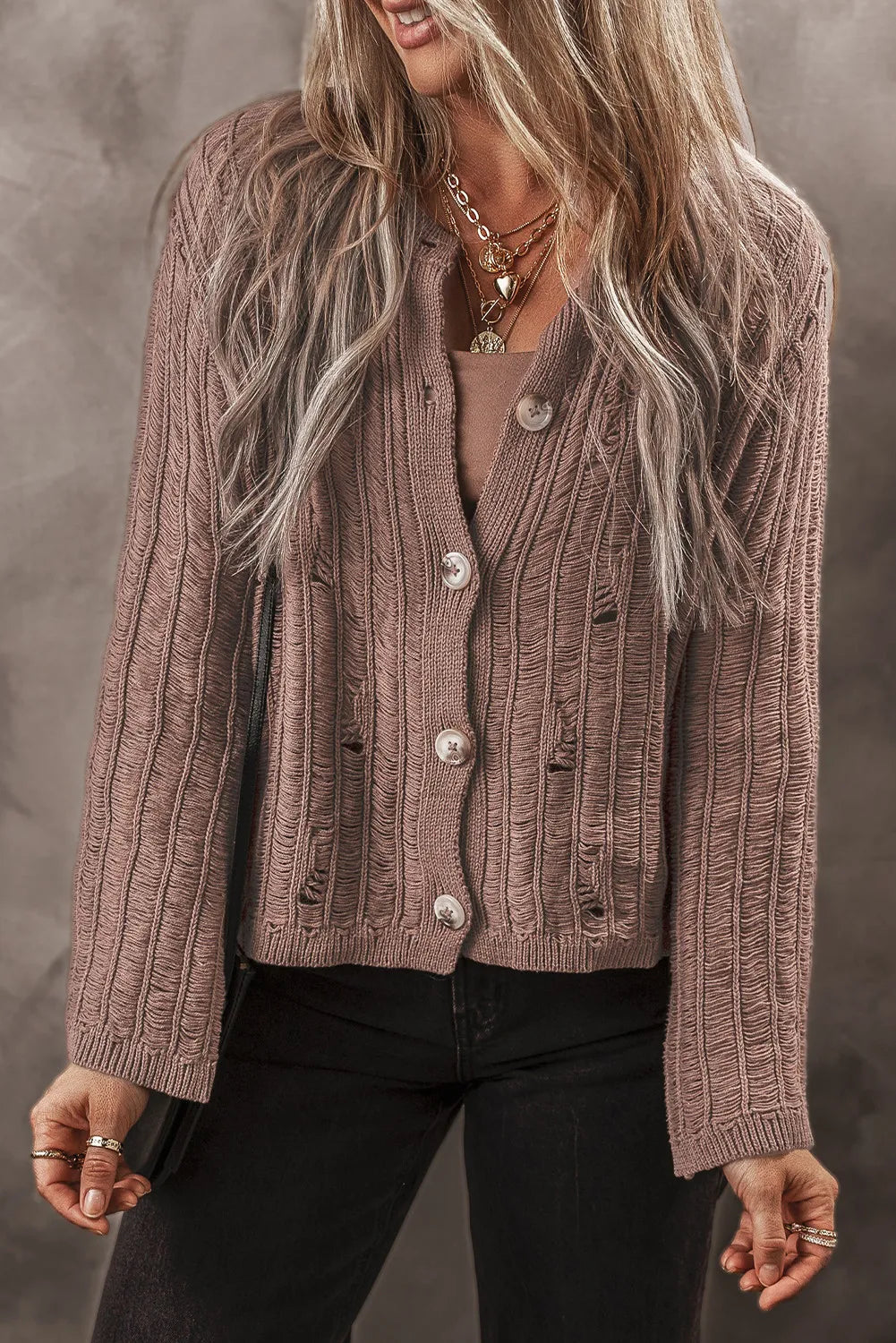 Button Up Long Sleeve Cardigan - Charming Charlie