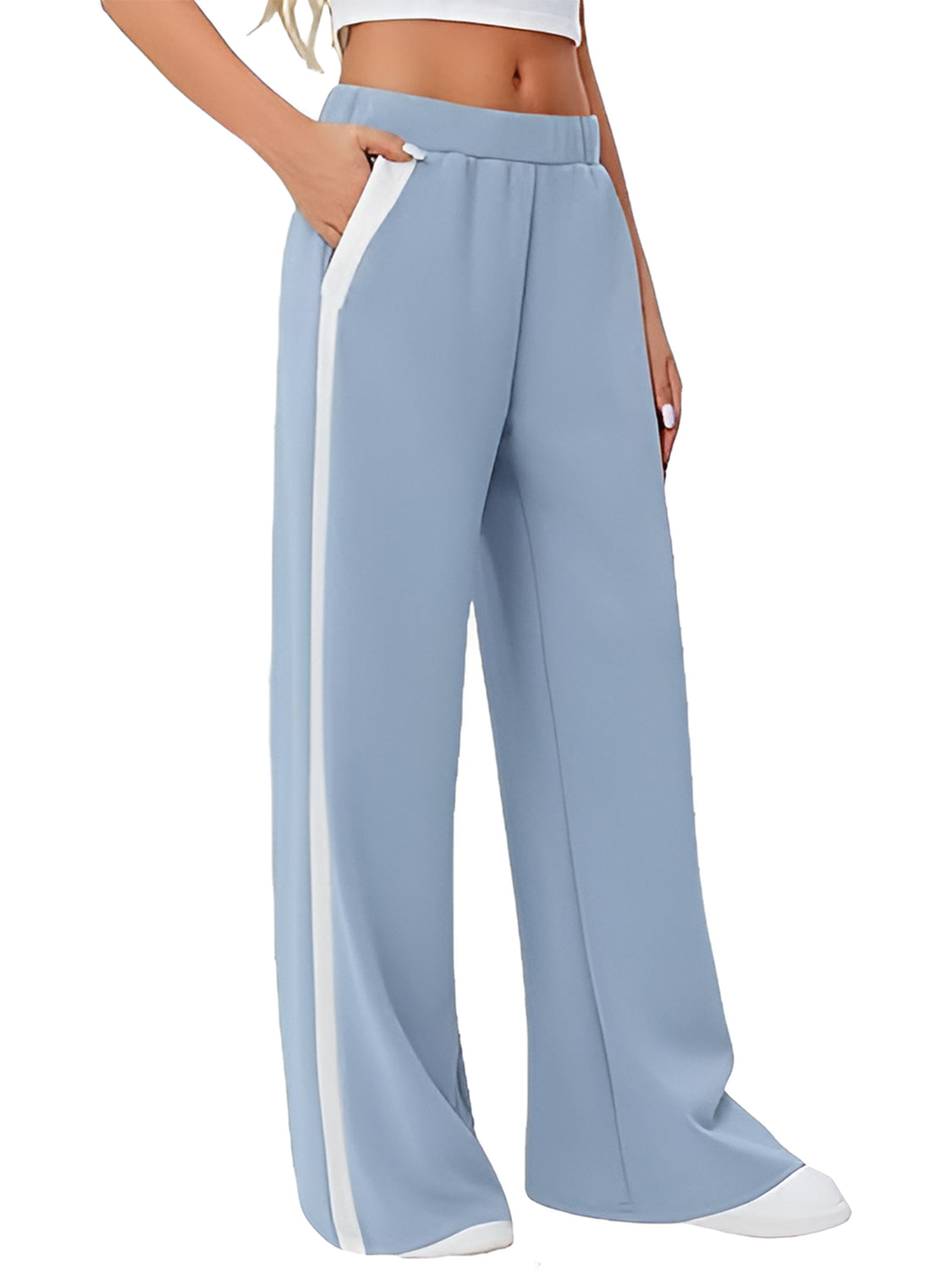 Side Striped Wide Leg Pants - Charming Charlie