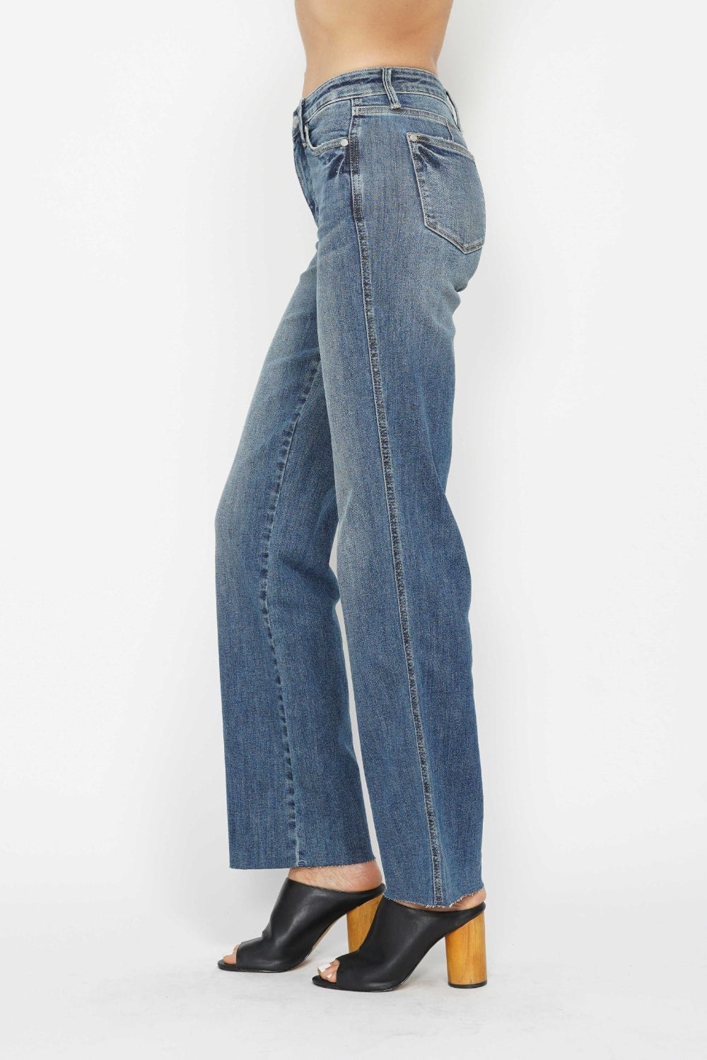 Judy Blue Full Size Tummy Control Straight Jeans - Charming Charlie